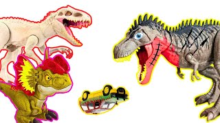 Huge Jurassic World Collection Giant TREX Stegosaurus Pentaceratops Giant Spinosaurus amp More [upl. by Amandy]