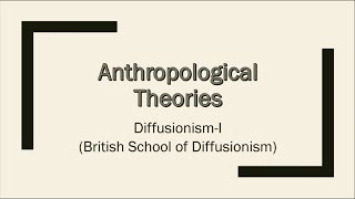 Anthropological Theory British School of Diffusionism [upl. by Turoff]