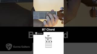 How To Play The B7 Chord On Guitar  Guvna Guitars [upl. by Aleafar]