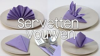 5 manieren om Servetten te vouwen [upl. by Brocklin]