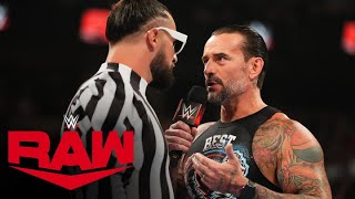 FULL SEGMENT Seth Rollins CM Punk and Drew McIntyre meet ahead of SummerSlam Raw July 29 2024 [upl. by Reivad485]