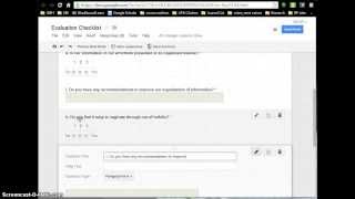 Part 1 Creating an Evaluation Checklist using Google Form [upl. by Ibbetson168]