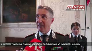 IL RAPPORTO TRA I GIOVANI E LARMA PRESENTATO IL CALENDARIO 2025 DEI CARABINIERI  01112024 [upl. by Anitra]