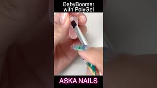 BabyBoomer Nails with Polygel💅 easy for beginners nails naildesign nailextension polygel [upl. by Sonaj333]