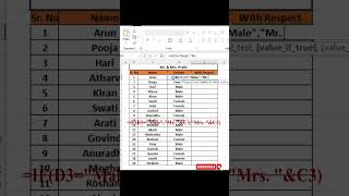 how to add prefix in excel  Advance excel Formula shorts [upl. by Joly]