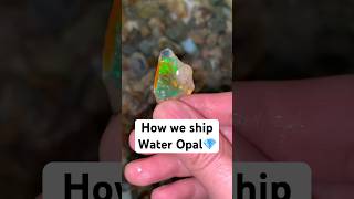 This is how we ship the precious water opal to you😊💎✨ wateropal crystals gemstone [upl. by Aniluap220]