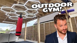 Dapper Laughs Outdoor Gym Flooring amp Hexagon Lighting Transformation [upl. by Neerom]