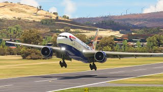 Small Airport Dangerous Landing British Airways Boeing 777 At Toncontín Airport [upl. by Airal]