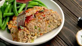 Healthy Turkey Meatloaf  Gluten Free [upl. by Ahsilrak]