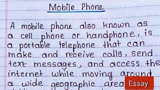 Essay on Mobile Phone mobile phone essay writing in english [upl. by Ronnie]