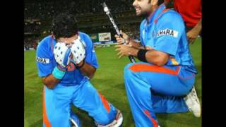 India 2011 world cup final winning moment [upl. by Iloj]