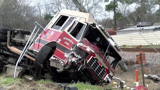 020824 MAGNOOLIA FIRE TRUCK CRASH AND RECOVERY [upl. by Elayne]