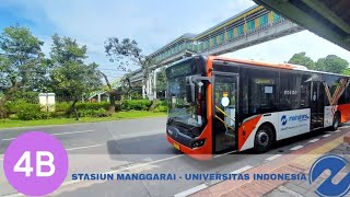 Naik Bus Transjakarta 4B Stasiun Manggarai  Universitas Indonesia [upl. by Idou]