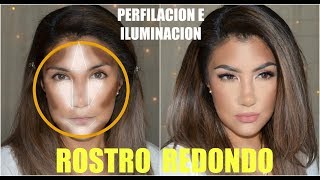 😯Como PERFILAR ROSTRO REDONDO ⭕ Disimula tu peso facil  👏 auroramakeup [upl. by Schwitzer160]