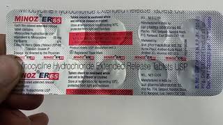 Minoz Er 65 Tablet  Minocycline Hydrochloride 65mg Tablets  Minoz Er 65 Tablet Uses Review Hindi [upl. by Imoyik445]