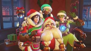 Overwatch Winter Wonderland 2016  Main Menu Screen [upl. by Ahsinna]