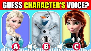 🔊Guess The Frozen 1 amp 2 Disney Characters By Their Voice  Elsa Anna Olaf Hans Duke Kristoff [upl. by Bluefield]