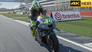 MotoGP 24  Valentino Rossi Returns To Yamaha YZRM1 16 100 Race British GP 4K60 [upl. by Didier950]