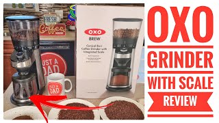 OXO Brew Conical Burr Coffee Grinder with Scale Review [upl. by Elnora]