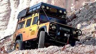 110 Scale RC car  Land Rover Defender 110 Camel Trophy Offroad DrivingBoom Racing BRX02 [upl. by Annayak]