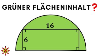 Rechteck in Halbkreis  Flächeninhalt  Geometrie [upl. by Acimak]