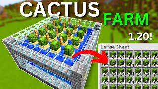 SIMPLE Cactus Farm For Minecraft 120Tutorial [upl. by Wie]