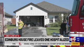 Edinburg house fire leaves one hospitalized [upl. by Stucker868]