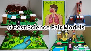 5 Best Science Fair Models  Science Exhibition  Science projects for school [upl. by Anawat]