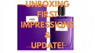 Ambre by Molinard  Unboxing First Impressions and Update [upl. by Slavic]