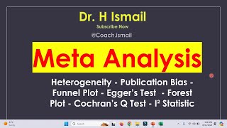 Meta Analysis Tutorial  Forest Plot  Funnel Plot  Publication Bias  Heterogeneity  Dr H Ismail [upl. by Ibrek]