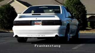 My 88 Mustang GT 50 trickflow heads cam x pipe and dynomax race bullets Frankenstang [upl. by Drwde330]