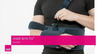 medi Arm fix® Schultergelenkorthese anlegen  Anleitung für Patientinnen – Schulterorthese anziehen [upl. by Lesirg119]