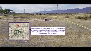 Pahrump NV  Residential Lot Full Utilities Including SEWER Panoramic Mtn Views [upl. by Oira60]