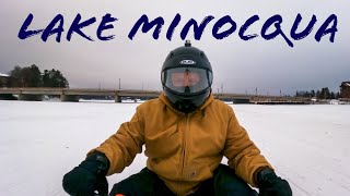 Snowmobiling on Lake Minocqua [upl. by Filmer]