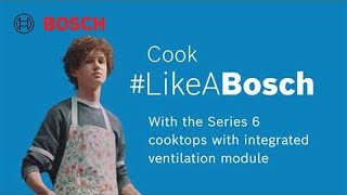 Bosch Serie 6 accent line induktionshäll med inbyggd fläkt  Bosch Home Sverige [upl. by Atiuqaj506]