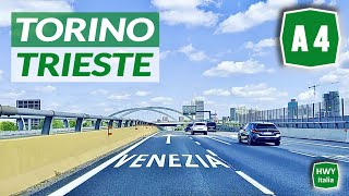 A4 Autostrada Serenissima  TORINO  TRIESTE  Percorso completo [upl. by Aillicsirp]