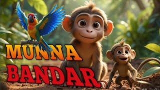 MUNNA BANDER HINDI CARTOON STORYHINDI CARTOON STORY [upl. by Erving727]