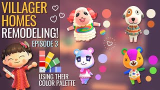 Colour matching VILLAGER HOMES EP3 Stitches Dom Judy and Bones  ACNH  Animal Crossing [upl. by Netsirhc]