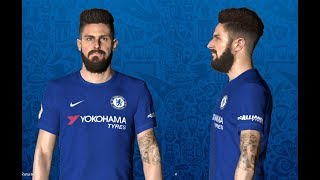 Pes 2017 Giroud Face and Tattoo New [upl. by Luapnaej]