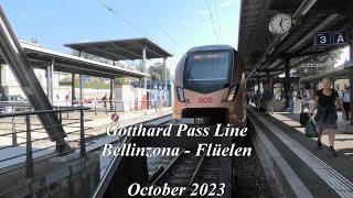 Gotthard Pass Line Bellinzona  Flüelen October 2023 [upl. by Pompei340]