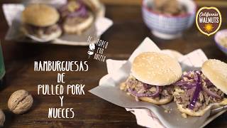 Hamburguesas de Pulled Pork y Nueces – Nueces de California [upl. by Odawa]