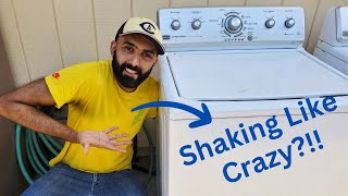 Fixing A MaytagWhirlpool Washer That Is Shaking And Making Loud Banging Noises [upl. by Inatsed781]