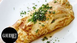 Omelette of meli melo and caramelised onion  Gourmet Traveller [upl. by Cecilio]