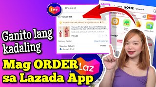 PAANO UMORDER SA LAZADA APP  HOW TO ORDER ON LAZADA STEP BY STEP  Riencyll Cabile [upl. by Drews]