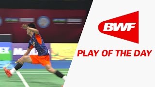 Play Of The Day  Badminton QF – Yonex Sunrise Hong Kong Open 2015 [upl. by Oriana1]