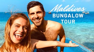 Maldives Room Tour  Overwater Bungalow  Travel  Lucie Fink [upl. by Pytlik721]