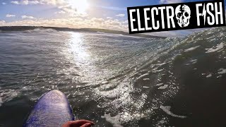 Surfing 106 Electrofish Glider at Widemouth Bay Cornwall GoPro POV [upl. by Presber]