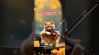 Play the violin first friendsshortvideo catlovers kitten kucinglucu [upl. by Georgette]