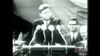 President John F Kennedy quotI Am a Berlinerquot Speech at Berlin Wall [upl. by Onileba41]