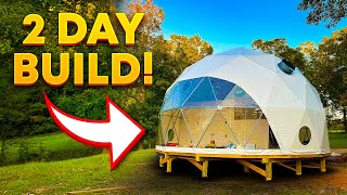 Building A Geodesic Dome DIY Glamping Site [upl. by Ailema]